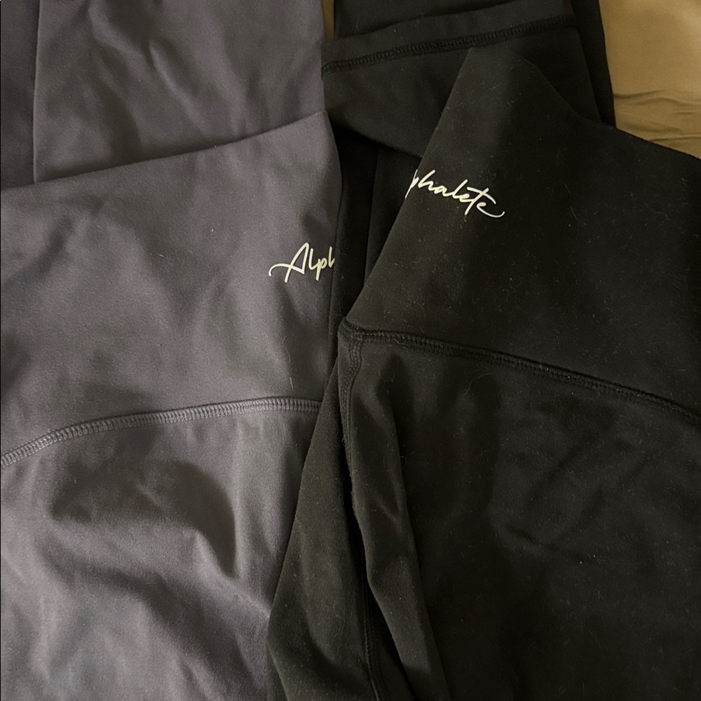 Alphalete Charcoal and Black Leggings